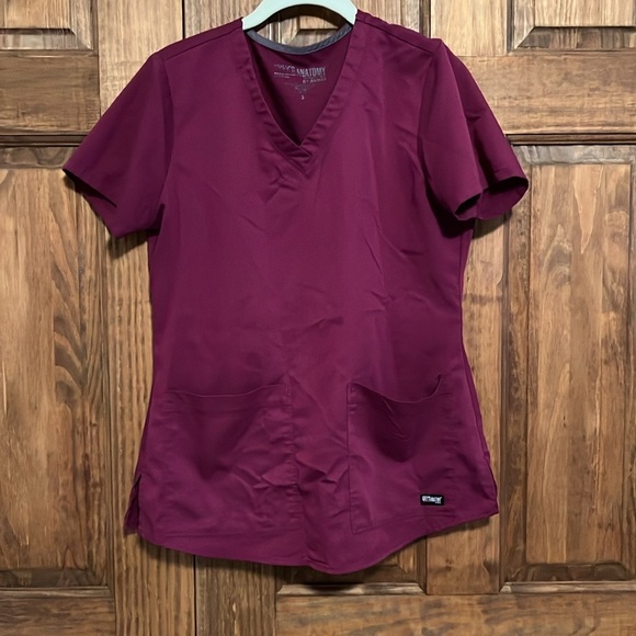 Greys Anatomy by Barco Scrubs Set Straight Leg Color Wine Size XS/S - Picture 12 of 14